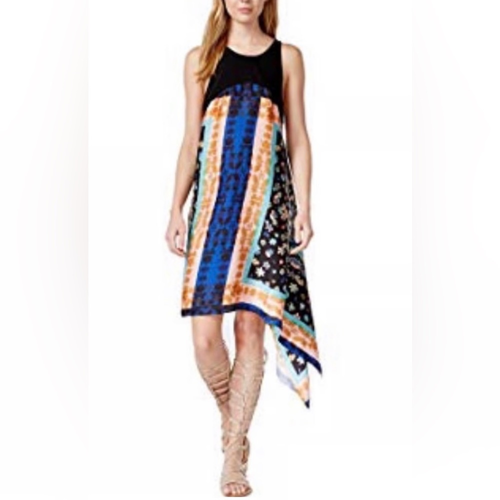 Rachel Roy Asymmetrical Hem Satin Dress Size Large